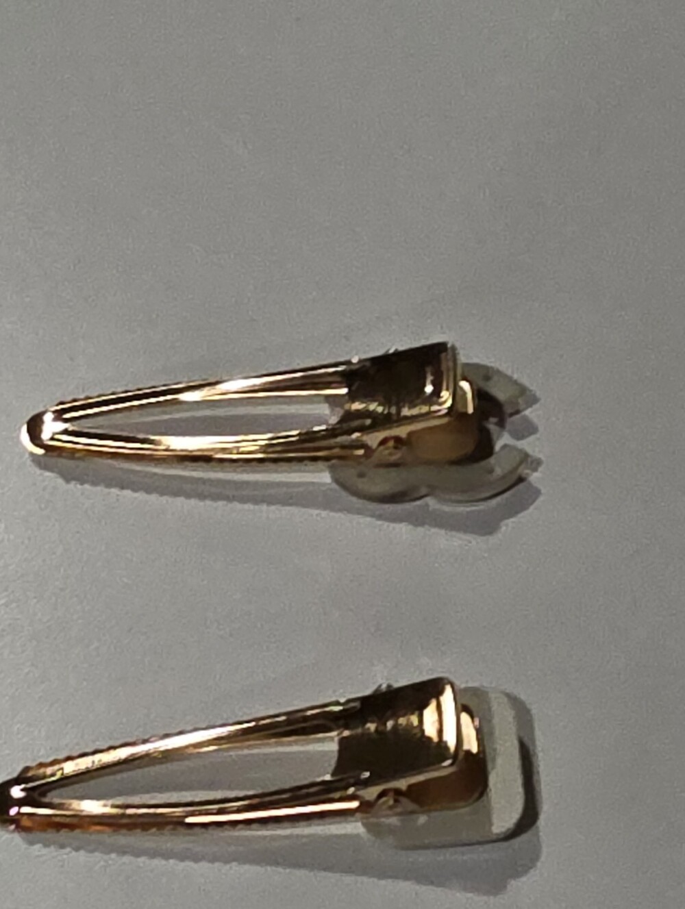 Gold-Tone Crystal CC Logo Hair Clips - Set Of 2 - Picture 4 of 4